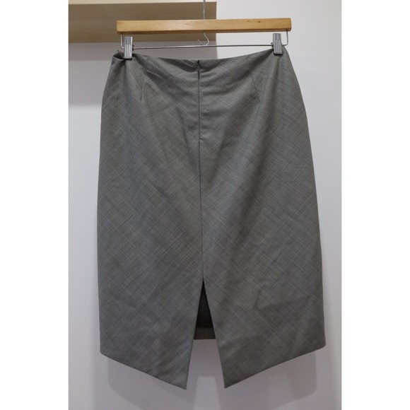 Escada Womens Size EU 34 XS Gray Skirt Pencil Slit Tweed Wool Skirt Academia - Picture 2 of 7